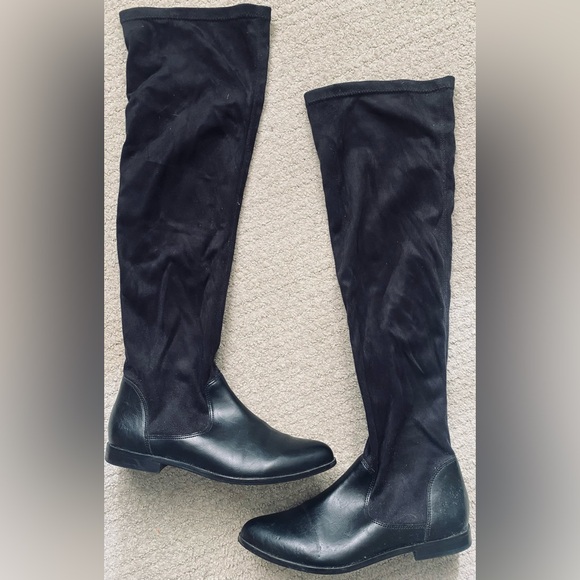 FARYL ROBIN OTK SUEDE/LEATHER BOOTS - Picture 1 of 6